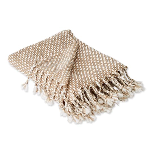 DII® Stone & White Textured Acrylic Throw